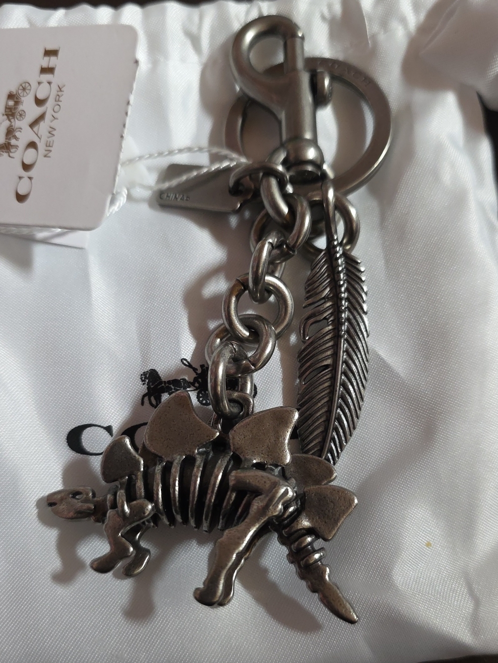 COACH Steggy The Dinosaur Bag Charm/ Key Chain NWT - Picture 4 of 7